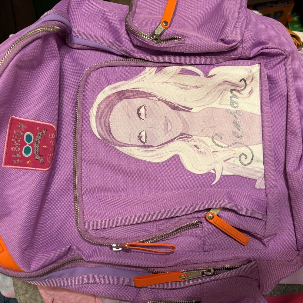 Jordi Labanda  Fashion class  Purple and Orange Backpack